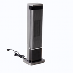 OmniRide Portable Space Heater for Indoor Use, 60°Oscillating Tower Heater with Thermostat, 12H Timer and Remote Control, 24 Inches, 1500W, Up to 99°F, Silver