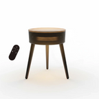 OmniRide Space Heater with Side Table, Ceramic 2-in-1 Indoor Heater with Remote, 1500W, Overheat & Tip-Over Protection, 1-12H Timer, LED Light for Home Office Bedroom Use, 23.6 Inch