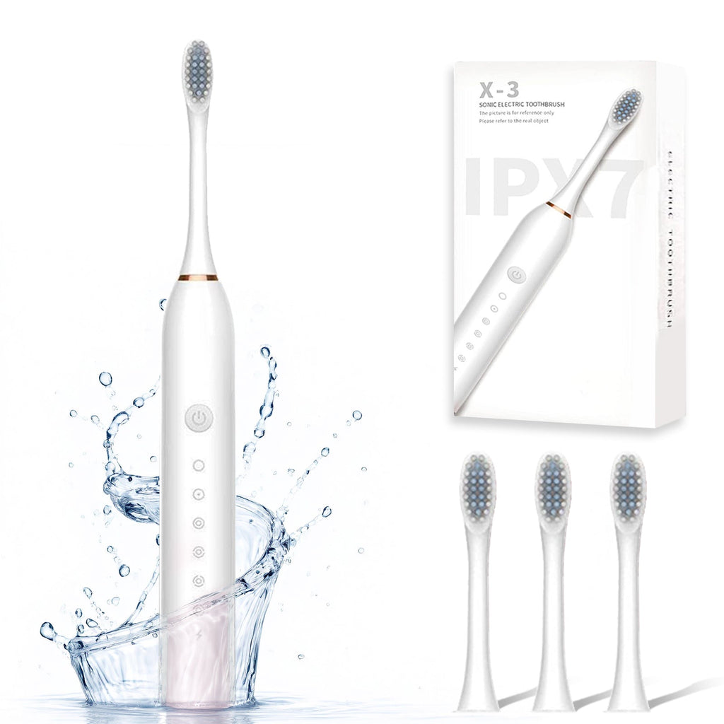 Powered Toothbrushes  USB Rechargeable Ultrasonic Tooth Brush, Smart Timer IPX7 Waterproof Cleaning Toothbrushes for Adults and Kids