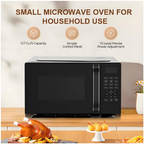 OmniRideCountertop Microwave Oven 0.7 Cu Ft, 700 Watts, 9 One-Touch Programs, 10 Temperature Settings, Defrost Function, Non-Stick Interior, Perfect for Apartments, Dorms, Family Kitchens