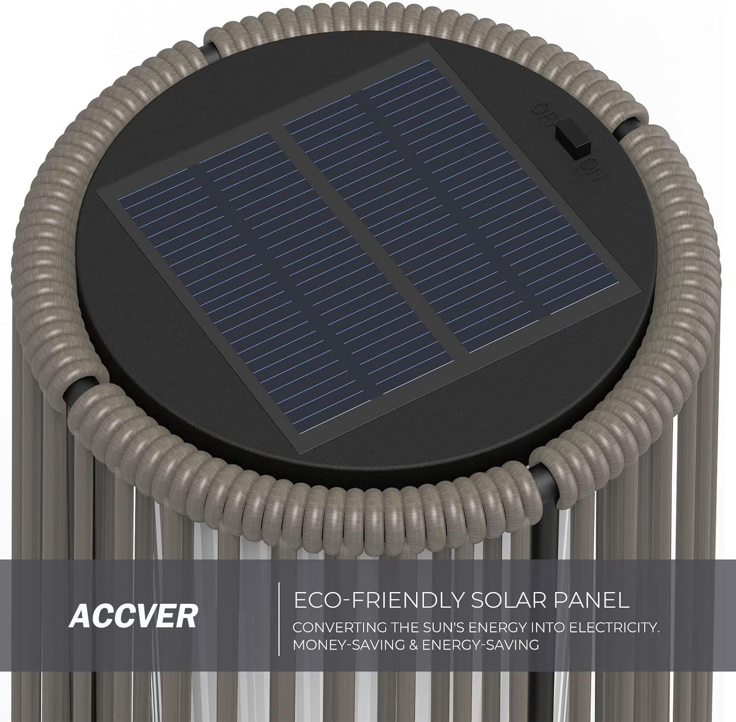 OmniRide Outdoor Floor Lamp 2-Pack, All-Weather Wicker Outdoor Solar Floor Lights, Waterproof, Light Brown