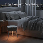 OmniRide Space Heater with Side Table, Ceramic 2-in-1 Indoor Heater with Remote, 1500W, Overheat & Tip-Over Protection, 1-12H Timer, LED Light for Home Office Bedroom Use, 23.6 Inch