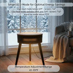 OmniRide Space Heater with Side Table, Ceramic 2-in-1 Indoor Heater with Remote, 1500W, Overheat & Tip-Over Protection, 1-12H Timer, LED Light for Home Office Bedroom Use, 23.6 Inch