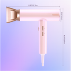 OmniRide High Speed Hair Dryer with 200 Million Negative Ions, Magnetic Nozzle, Cold Air & Argan Oil Coating, Lightweight Professional Blow Dryer for Fast Drying, Frizz Control, Home Salon Use