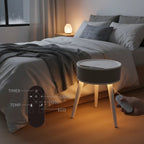 OmniRide Space Heater with Side Table, Ceramic 2-in-1 Indoor Heater with Remote, 1500W, Overheat & Tip-Over Protection, 1-12H Timer, LED Light for Home Office Bedroom Use, 23.6 Inch