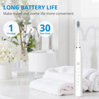 Powered Toothbrushes  USB Rechargeable Ultrasonic Tooth Brush, Smart Timer IPX7 Waterproof Cleaning Toothbrushes for Adults and Kids