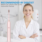 Powered Toothbrushes  USB Rechargeable Ultrasonic Tooth Brush, Smart Timer IPX7 Waterproof Cleaning Toothbrushes for Adults and Kids