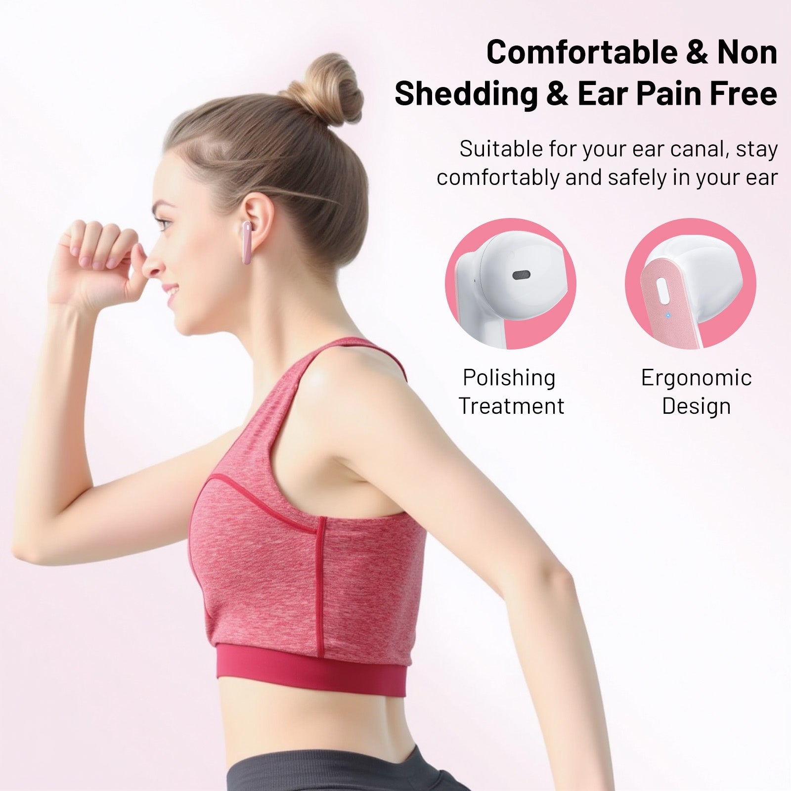 Wireless Headphones with 40Hrs Battery Life, Deep Bass, Wireless Charging Case, LED Display, Waterproof Mic - For Phone, Tablet, TV