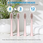 Powered Toothbrushes  USB Rechargeable Ultrasonic Tooth Brush, Smart Timer IPX7 Waterproof Cleaning Toothbrushes for Adults and Kids