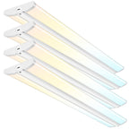 Ceiling Lights 4FT Ultra Slim LED Wraparound Light with 3 Wattages/3 Lumens/3 CCT Selectable,55W/65W/75W,5500lm/6500lm/7500lm,3000K/4000K/5000K 4 Foot Flush Mount Ceiling Light for Office Kitchen,ETL,4 Pack