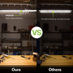 LED lamp with Power Cord and On/Off Switch 4 Pack 4FT LED Shop Light Linkable, 4400lm, 42w(250w Equivalent), 5000K Utility Shop Lights, Hanging or Flush Mount