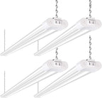 LED lamp with Power Cord and On/Off Switch 4 Pack 4FT LED Shop Light Linkable, 4400lm, 42w(250w Equivalent), 5000K Utility Shop Lights, Hanging or Flush Mount