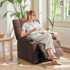 Recliner Vibration Massage Home Theater Seat with Lumbar Support and Heating, Adjustable Electric Lift Chair for Living Room