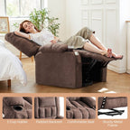 Recliner Vibration Massage Home Theater Seat with Lumbar Support and Heating, Adjustable Electric Lift Chair for Living Room